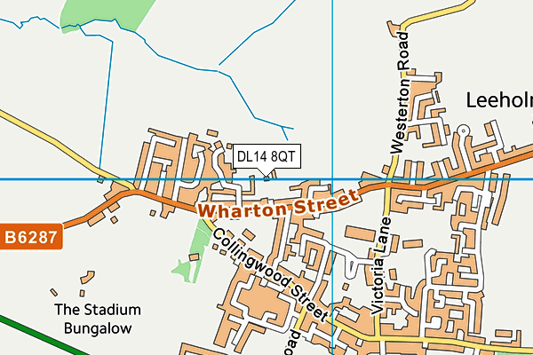 DL14 8QT map - OS VectorMap District (Ordnance Survey)