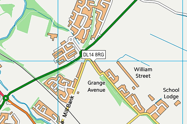 DL14 8RG map - OS VectorMap District (Ordnance Survey)