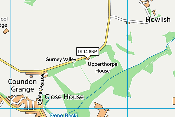 DL14 8RP map - OS VectorMap District (Ordnance Survey)
