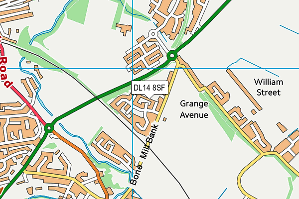 DL14 8SF map - OS VectorMap District (Ordnance Survey)
