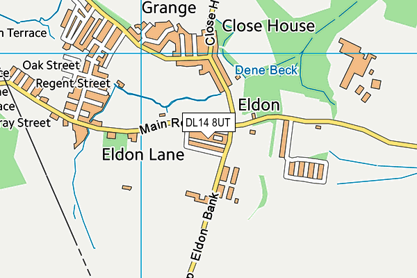 DL14 8UT map - OS VectorMap District (Ordnance Survey)