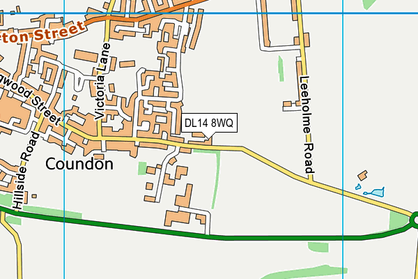 DL14 8WQ map - OS VectorMap District (Ordnance Survey)