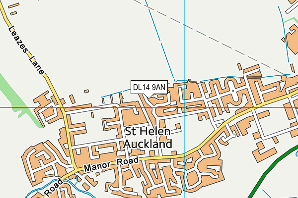 DL14 9AN map - OS VectorMap District (Ordnance Survey)