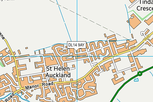 DL14 9AY map - OS VectorMap District (Ordnance Survey)