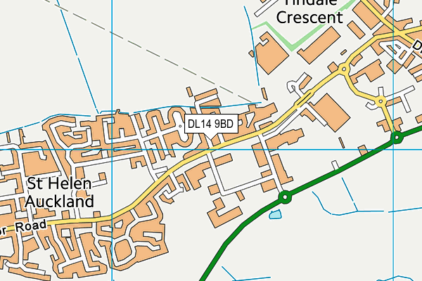 DL14 9BD map - OS VectorMap District (Ordnance Survey)