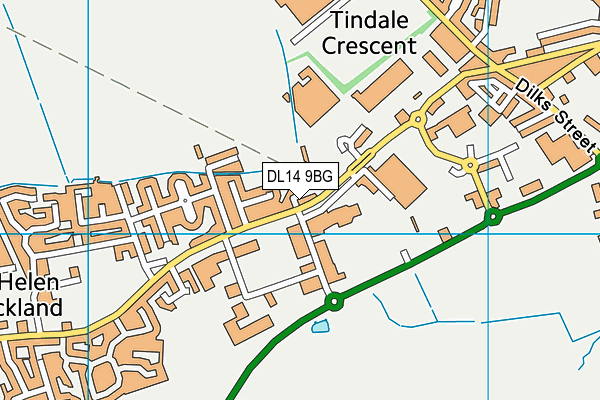 DL14 9BG map - OS VectorMap District (Ordnance Survey)