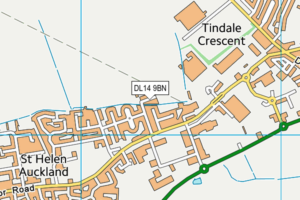 DL14 9BN map - OS VectorMap District (Ordnance Survey)