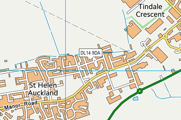 DL14 9DA map - OS VectorMap District (Ordnance Survey)