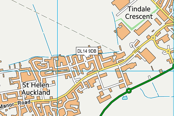 DL14 9DB map - OS VectorMap District (Ordnance Survey)