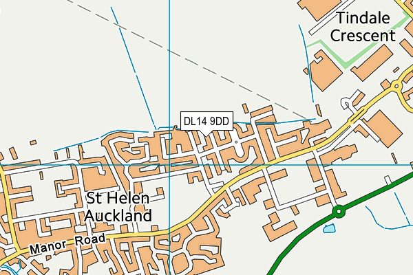 DL14 9DD map - OS VectorMap District (Ordnance Survey)