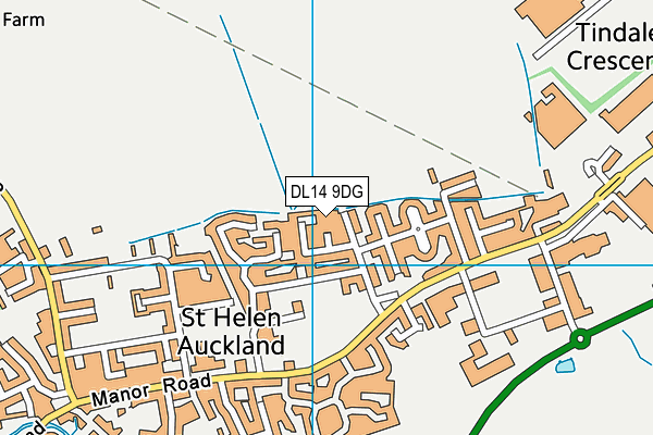 DL14 9DG map - OS VectorMap District (Ordnance Survey)