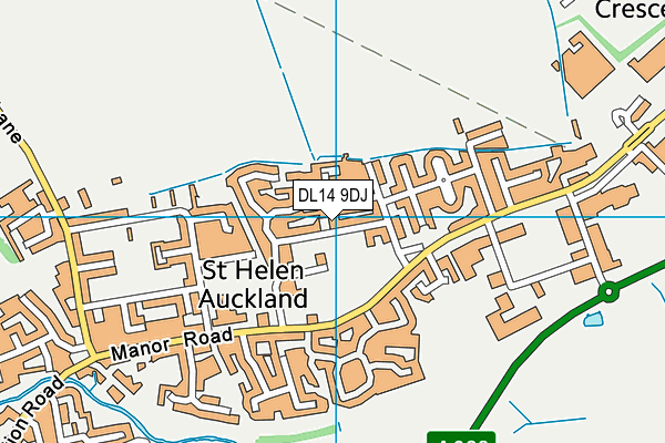 DL14 9DJ map - OS VectorMap District (Ordnance Survey)