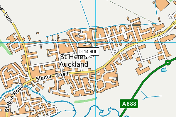 DL14 9DL map - OS VectorMap District (Ordnance Survey)