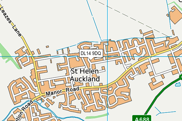DL14 9DQ map - OS VectorMap District (Ordnance Survey)