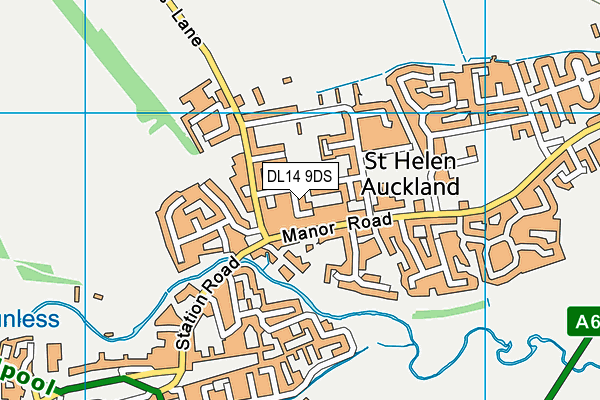 DL14 9DS map - OS VectorMap District (Ordnance Survey)