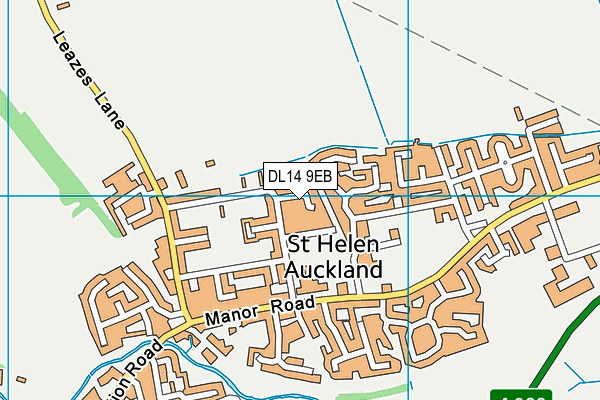 DL14 9EB map - OS VectorMap District (Ordnance Survey)