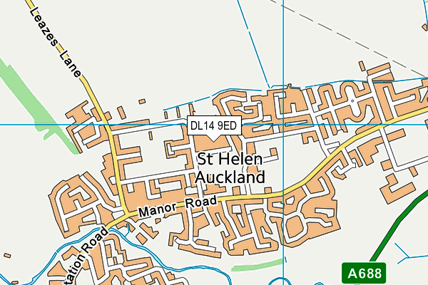 DL14 9ED map - OS VectorMap District (Ordnance Survey)