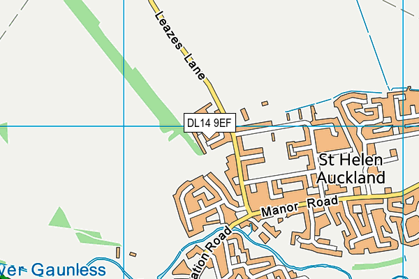 DL14 9EF map - OS VectorMap District (Ordnance Survey)