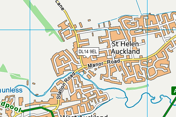 DL14 9EL map - OS VectorMap District (Ordnance Survey)