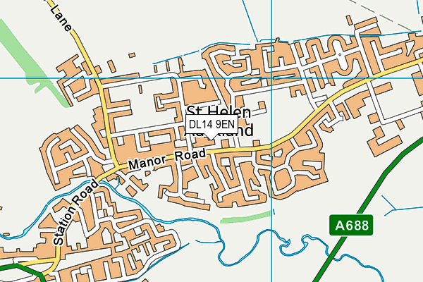 DL14 9EN map - OS VectorMap District (Ordnance Survey)