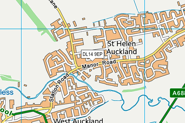 DL14 9EP map - OS VectorMap District (Ordnance Survey)