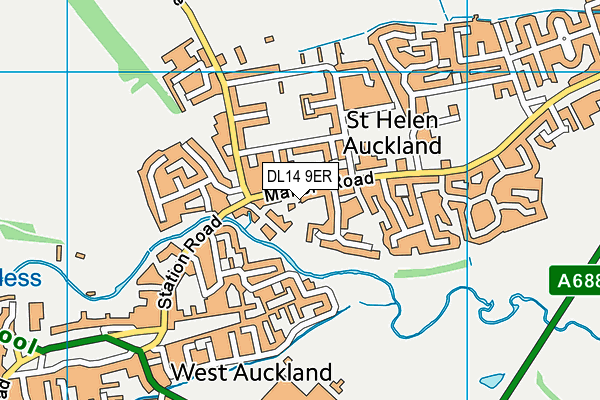 DL14 9ER map - OS VectorMap District (Ordnance Survey)
