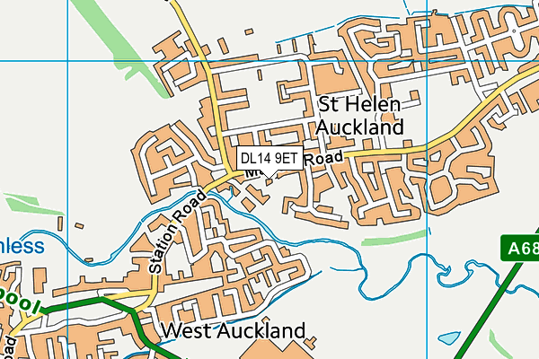 DL14 9ET map - OS VectorMap District (Ordnance Survey)