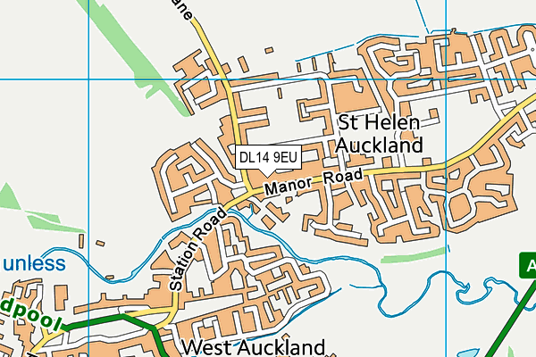 DL14 9EU map - OS VectorMap District (Ordnance Survey)