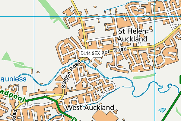 DL14 9EX map - OS VectorMap District (Ordnance Survey)