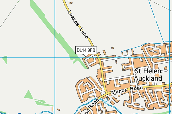 DL14 9FB map - OS VectorMap District (Ordnance Survey)