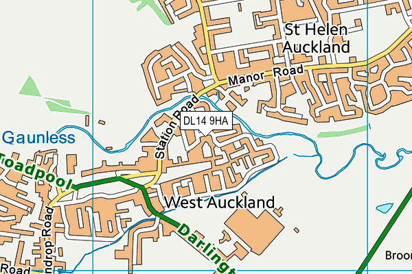 DL14 9HA map - OS VectorMap District (Ordnance Survey)