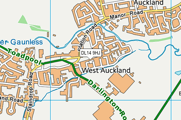 DL14 9HJ map - OS VectorMap District (Ordnance Survey)