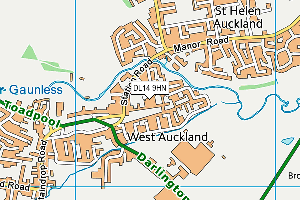 DL14 9HN map - OS VectorMap District (Ordnance Survey)