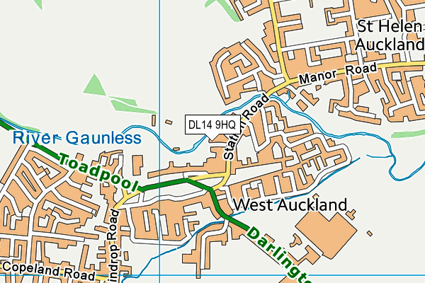 DL14 9HQ map - OS VectorMap District (Ordnance Survey)