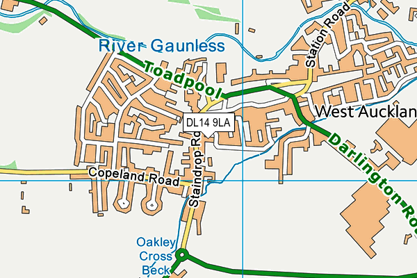 DL14 9LA map - OS VectorMap District (Ordnance Survey)