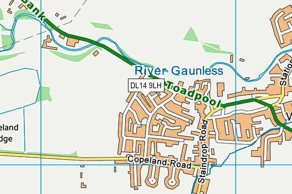 DL14 9LH map - OS VectorMap District (Ordnance Survey)