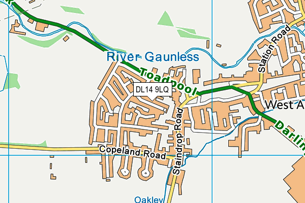 DL14 9LQ map - OS VectorMap District (Ordnance Survey)