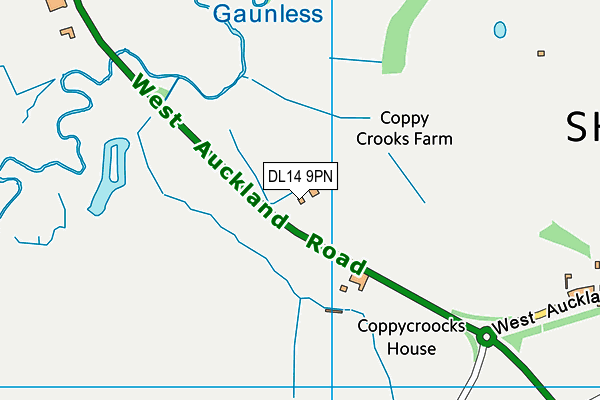 DL14 9PN map - OS VectorMap District (Ordnance Survey)