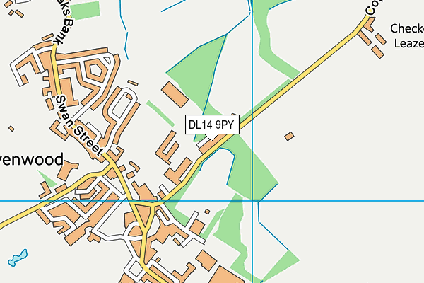 DL14 9PY map - OS VectorMap District (Ordnance Survey)