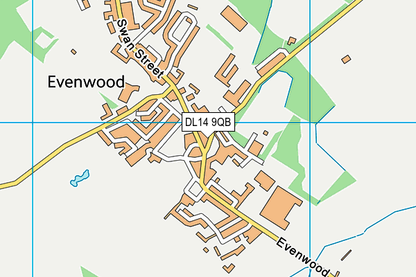 DL14 9QB map - OS VectorMap District (Ordnance Survey)