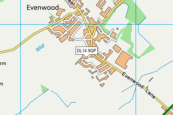 DL14 9QP map - OS VectorMap District (Ordnance Survey)