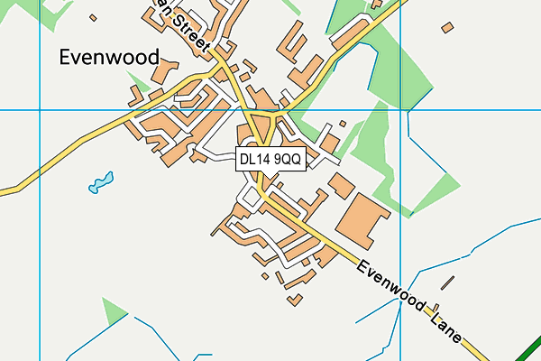 DL14 9QQ map - OS VectorMap District (Ordnance Survey)