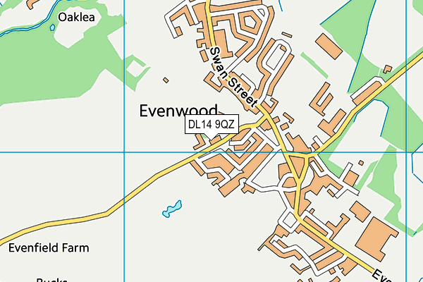 Evenwood C Of E Primary School map (DL14 9QZ) - OS VectorMap District (Ordnance Survey)