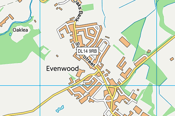 DL14 9RB map - OS VectorMap District (Ordnance Survey)