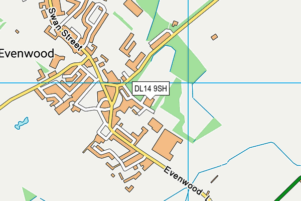 DL14 9SH map - OS VectorMap District (Ordnance Survey)
