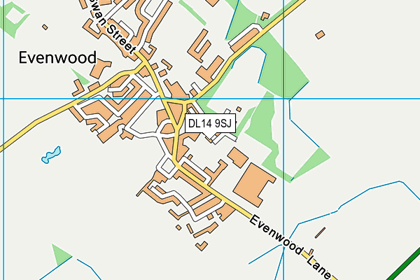 DL14 9SJ map - OS VectorMap District (Ordnance Survey)