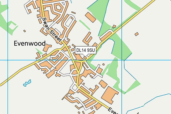 DL14 9SU map - OS VectorMap District (Ordnance Survey)