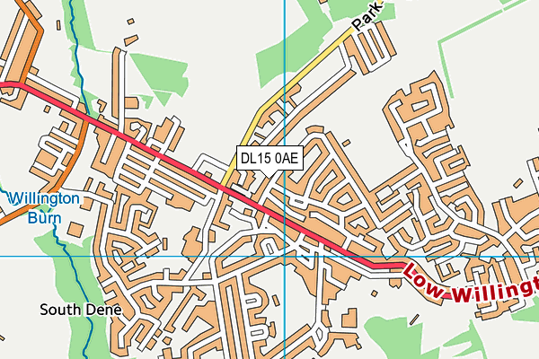 DL15 0AE map - OS VectorMap District (Ordnance Survey)