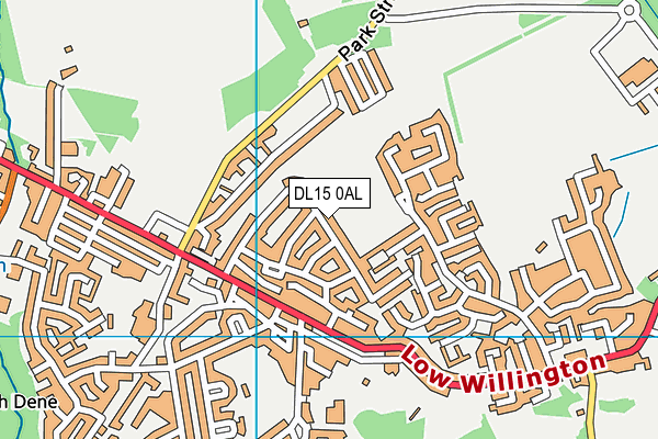 DL15 0AL map - OS VectorMap District (Ordnance Survey)