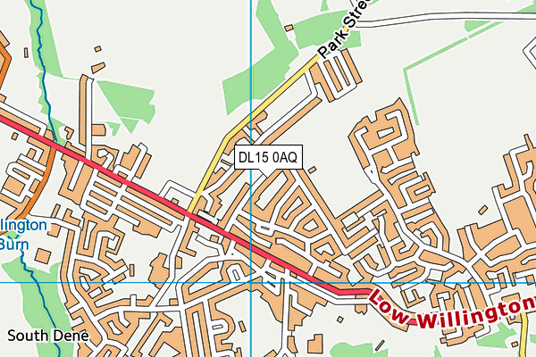 DL15 0AQ map - OS VectorMap District (Ordnance Survey)